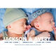 Navy Double Name Twins Photo Birth Announcements Image 4 of 6